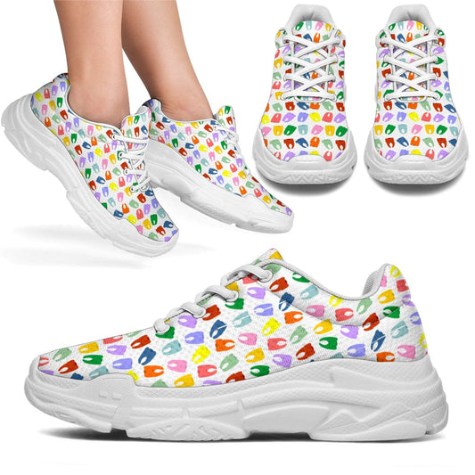 Shoes Colourful Chunky Sneakers for Dentists and Dental Assistants Women's Sneakers - White - Colourful Chunky Sneakers for Dentists and Dental Assistants / US5.5 (EU36) Shoezels™ Shoes | Boots | Sneakers