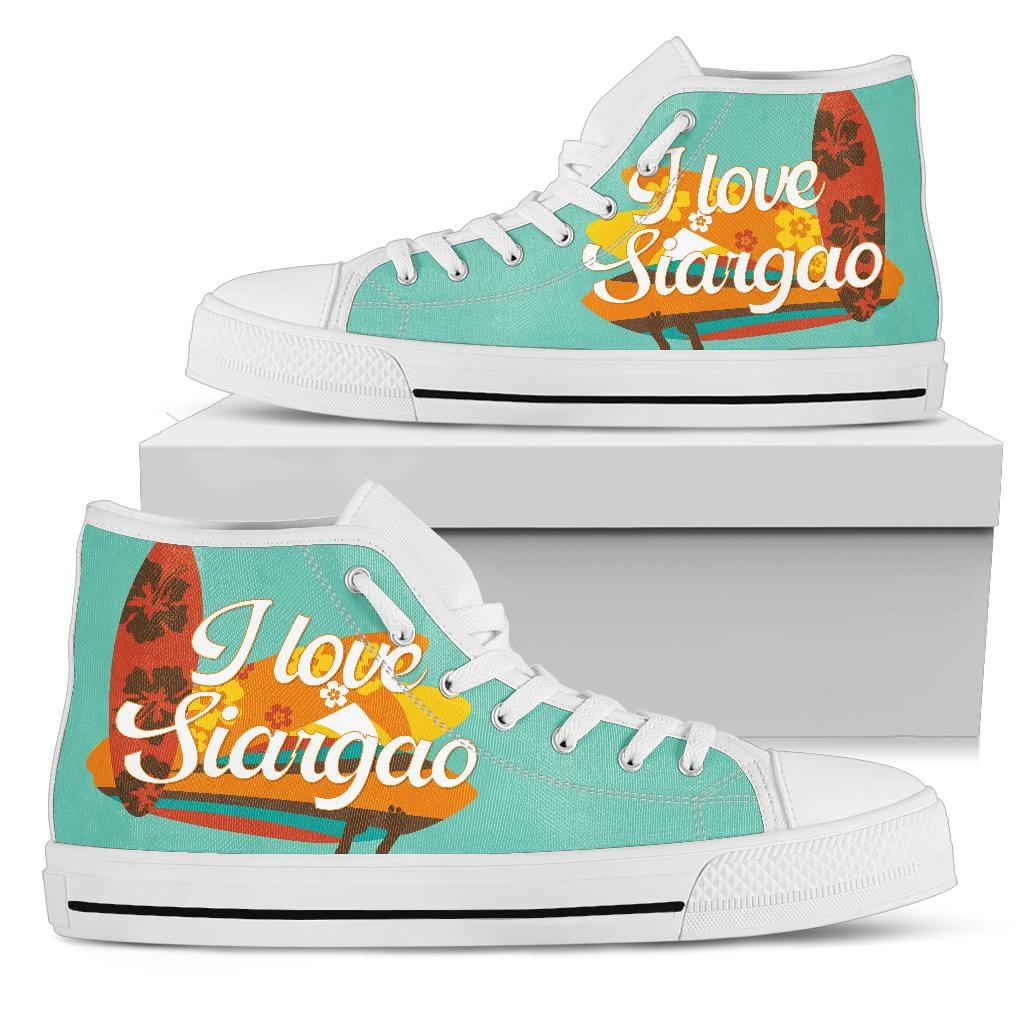 Shoes I Love Siargao - High Tops Womens High Top - White - I Love Siargao - High Tops / US5.5 (EU36)