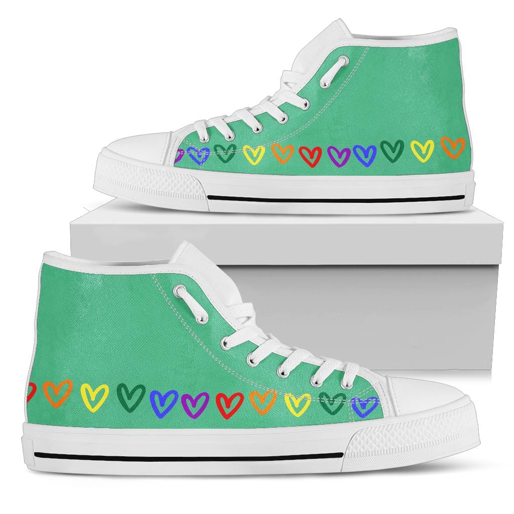 Shoes Love Comes In Many Colors - High Tops Womens High Top - White - Love Comes In Many Colors - High Tops / US5.5 (EU36)