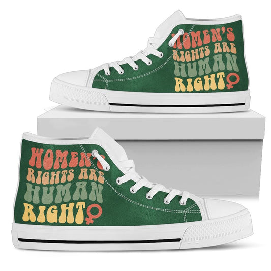 Shoes Women's Rights Are Human Rights - High Tops Womens High Top - White - Womens Rights Are Human Rights / US5.5 (EU36)
