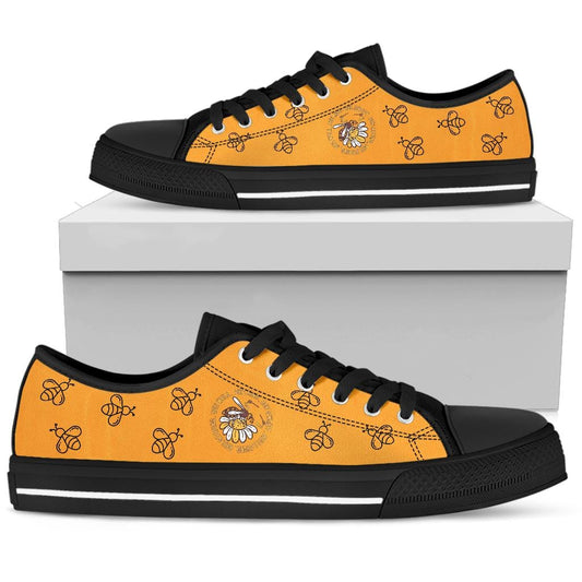 Shoes Bee - Low Tops Womens Low Top - Black - Bee - Low Tops / US5.5 (EU36) Shoezels™ Shoes | Boots | Sneakers