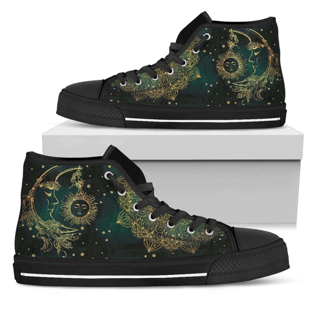 Sun & Moon - High Top Shoes Shoezels™ Shoes | Boots | Sneakers
