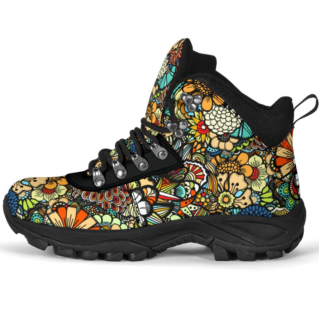 Artsy Flowers - Alpine Boots Women's Alpine Boots - Artsy Flowers - Alpine Boots / US5.5 (EU36) Shoezels™ Shoes | Boots | Sneakers