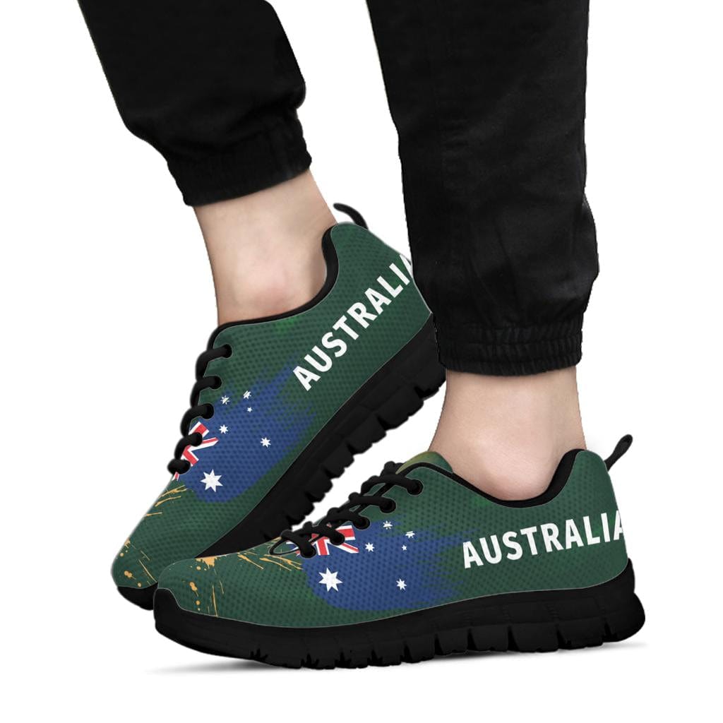 Australia Soccer World Cup Sneakers Women's Sneakers - Black - Australia Soccer World Cup Sneakers / US5 (EU35)