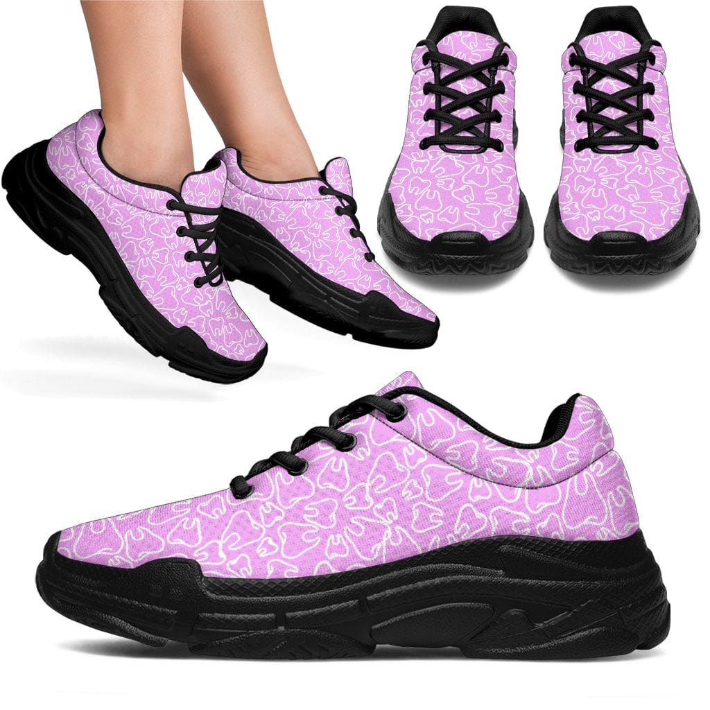 Dental Assistant Pink with Black Sole - Chunky Sneakers Women's Sneakers - Black - Dental Assistant Pink with Black Sole - Chunky Sneakers / US5.5 (EU36) Shoezels™ Shoes | Boots | Sneakers