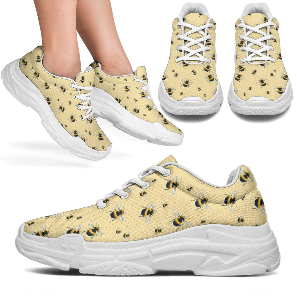 Bee - Chunky Sneakers Women's Sneakers - White - Bee - Chunky Sneakers / US5.5 (EU36) Shoezels™ Shoes | Boots | Sneakers