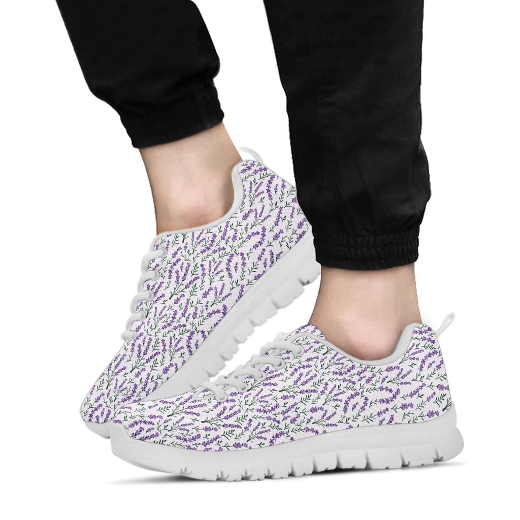 Lavender - Sneakers (White or Black Sole) Women's Sneakers - White - Lavender - Sneakers (White) / US5 (EU35) Shoezels™ Shoes | Boots | Sneakers