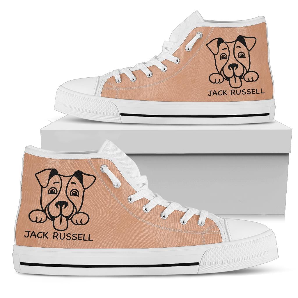 Jack Russell - High Tops Womens High Top - White - Jack Russell - High Tops / US5.5 (EU36)