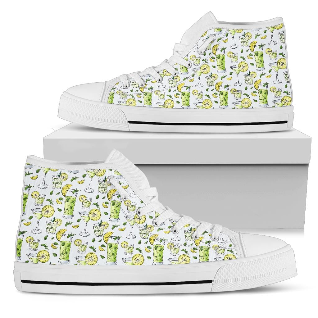 Lime Cocktails - High Tops Womens High Top - White - Lime Cocktails - High Tops / US5.5 (EU36) Shoezels™ Shoes | Boots | Sneakers