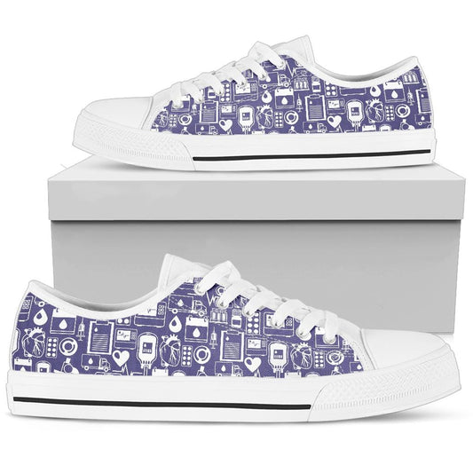 All Things Medical - Low Tops Womens Low Top - White - All Things Medical - Low Tops / US5.5 (EU36) Shoezels™ Shoes | Boots | Sneakers