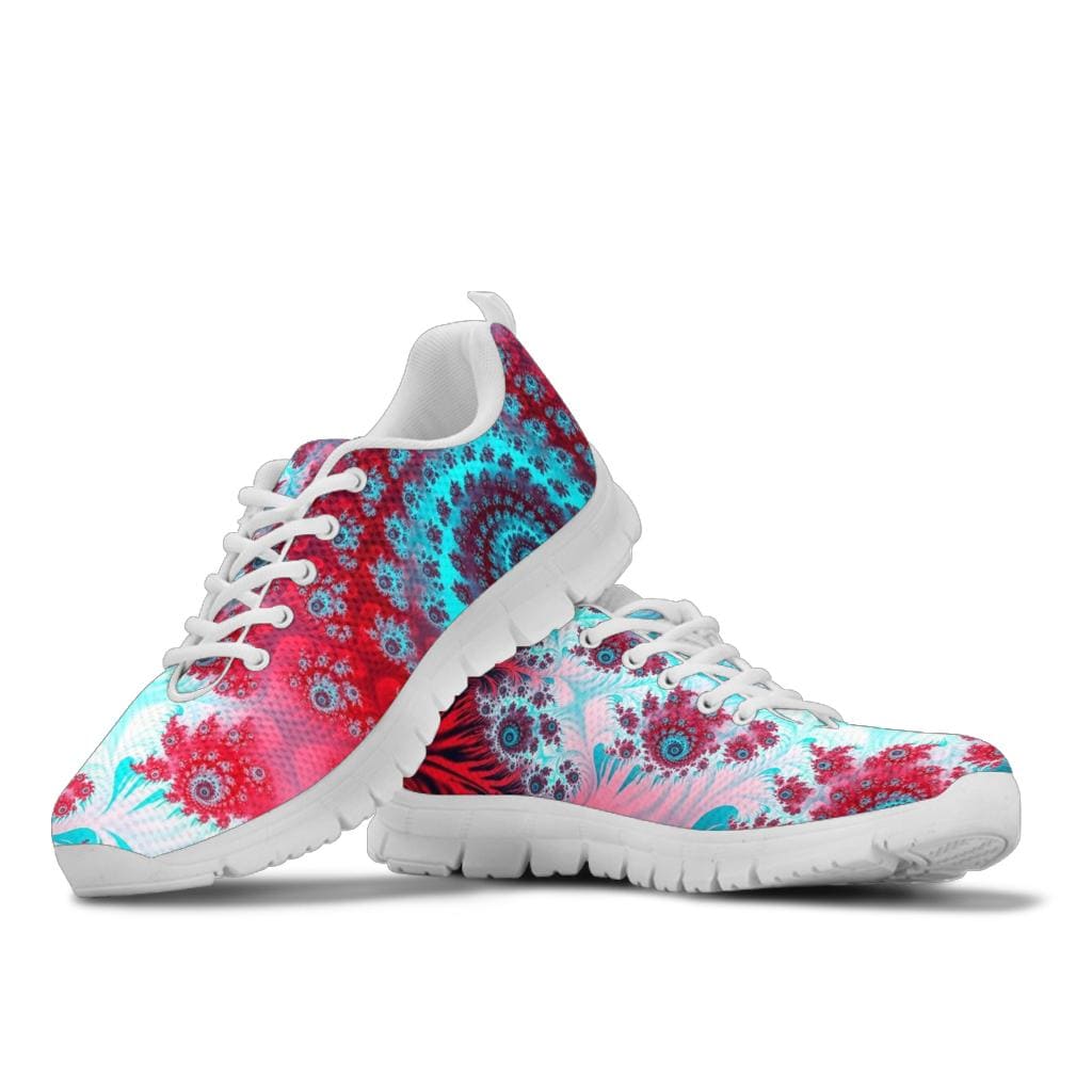 Shoes White Floral Spiral Festival Sneaker Shoes