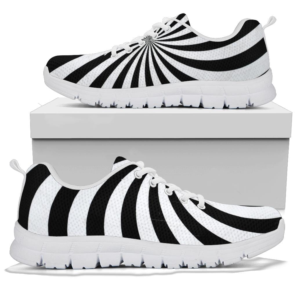 Shoes White Spiral Black and White Festival Sneaker Shoes