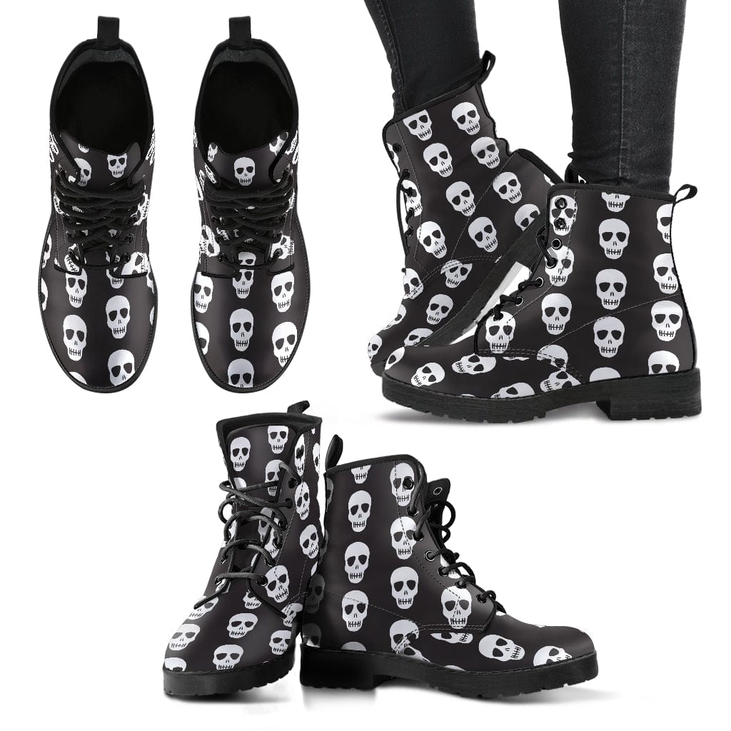 Skulls - Cruelty Free Leather Boots Shoezels™