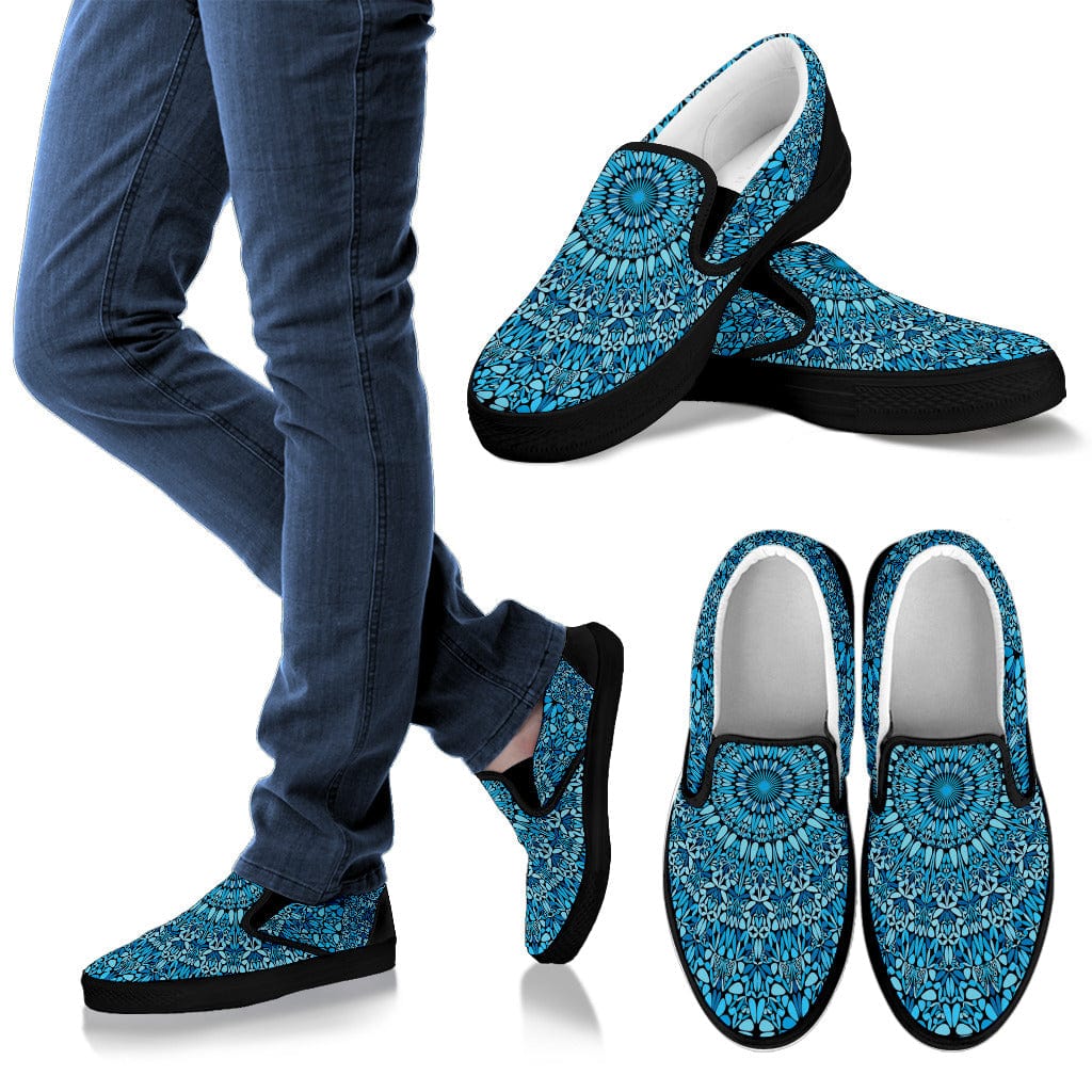 Sky Blue Mandala - Women's Casual Slip-Ons Shoezels™