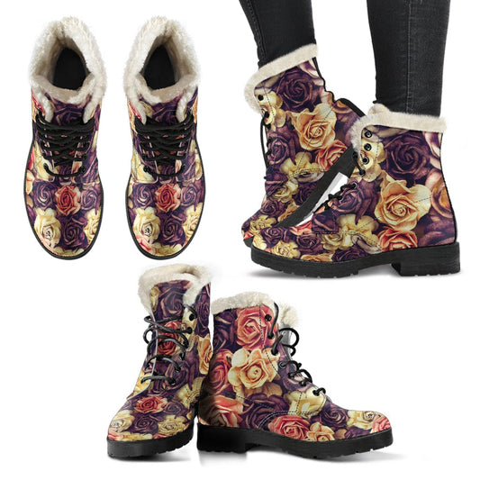 Vintage Roses - Cosy Boots Shoezels™
