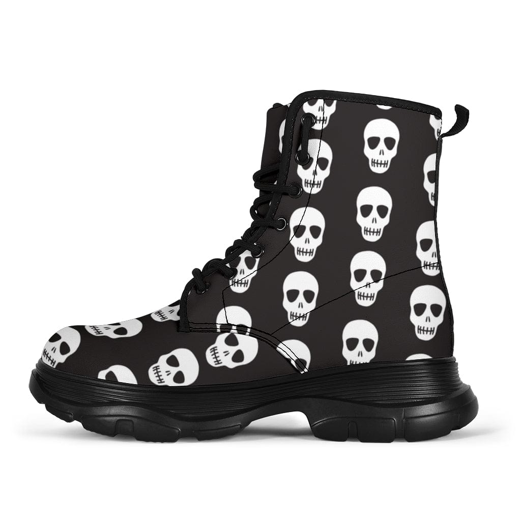 Skulls - Chunky Boots Women's Chunky Boots - Skulls - Chunky Boots / US5 (EU35) Shoezels™