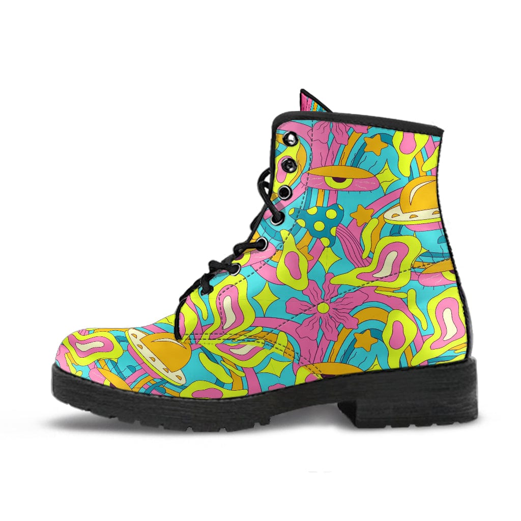 70s Tripping - Cruelty Free Leather Boots Women's Leather Boots - Black - 70s Tripping - Cruelty Free Leather Boots / US5 (EU35) Shoezels™