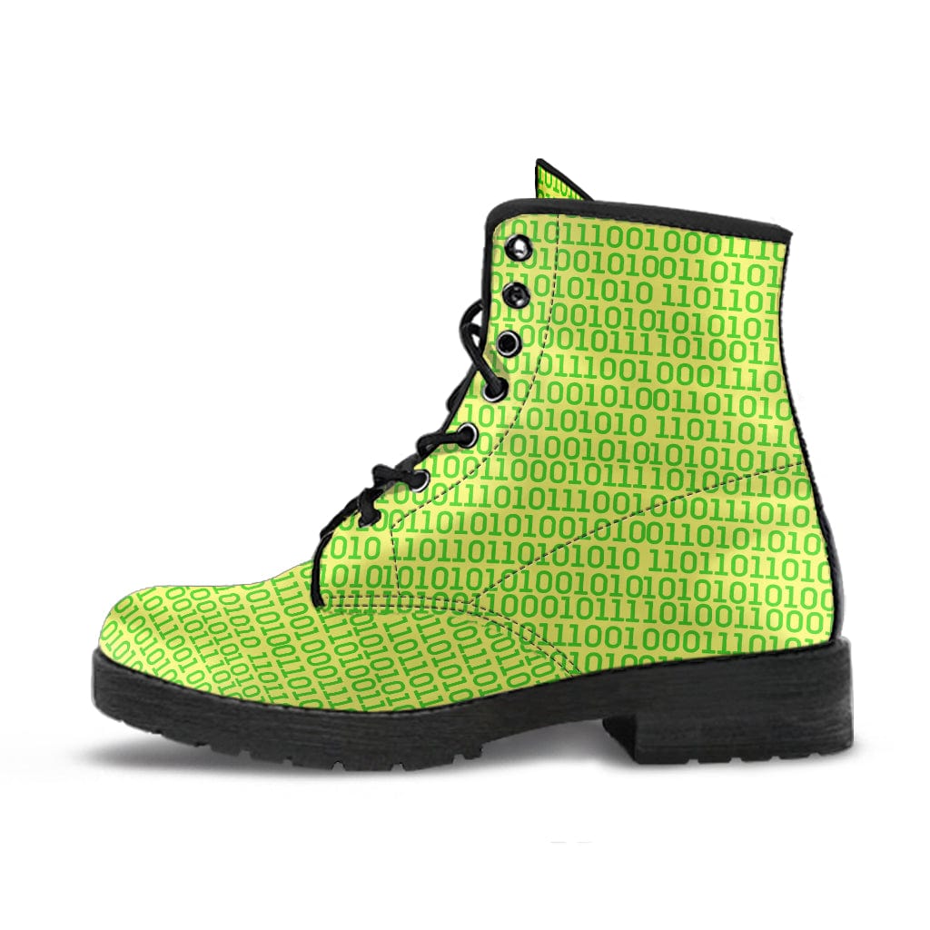 Binary Code - Urban Boots Women's Leather Boots - Black - Binary Code - Leather Boots / US5 (EU35) Shoezels™