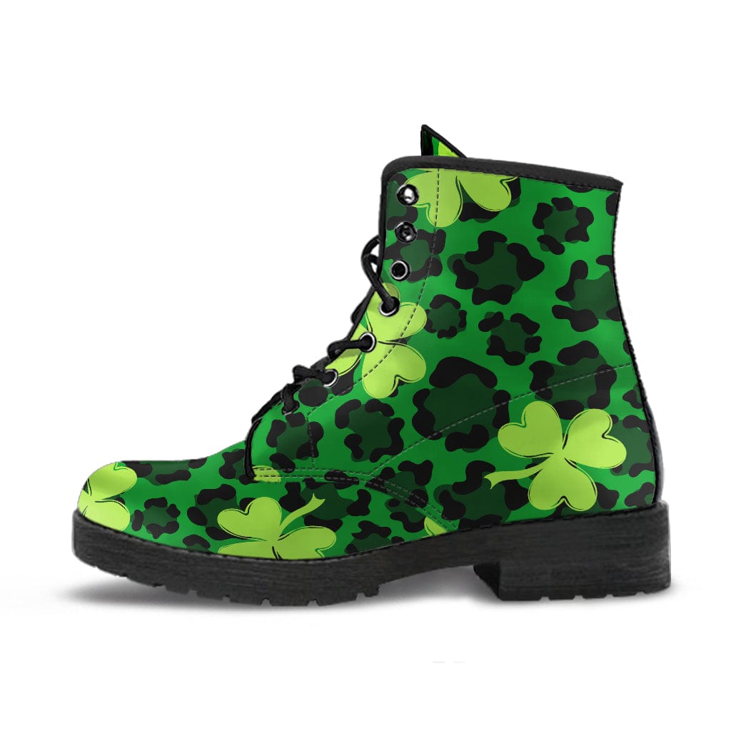 Green Clover - Leather Boots Women's Leather Boots - Black - Green Clover - Leather Boots / US5 (EU35) Shoezels™