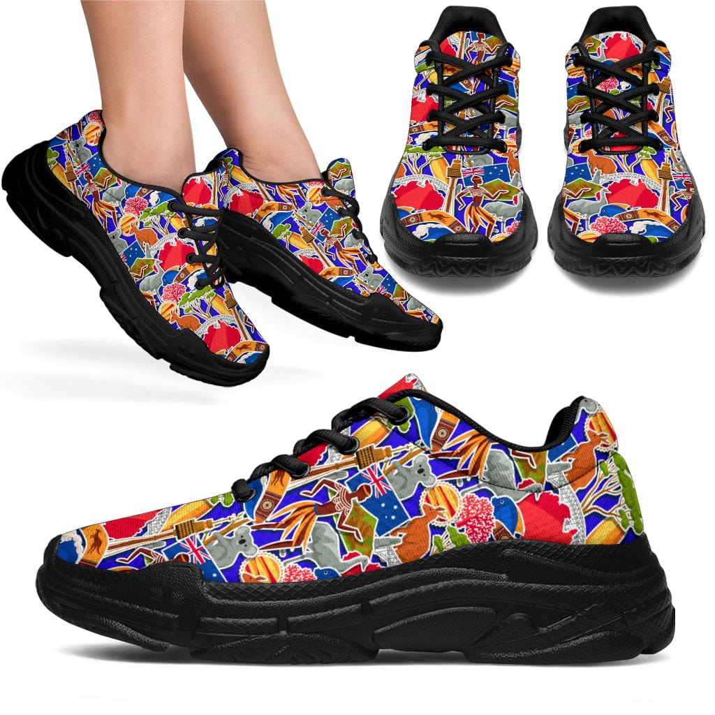 Australiana - Chunky Sneakers Women's Sneakers - Black - Australiana - Chunky Sneakers / US5.5 (EU36) Shoezels™