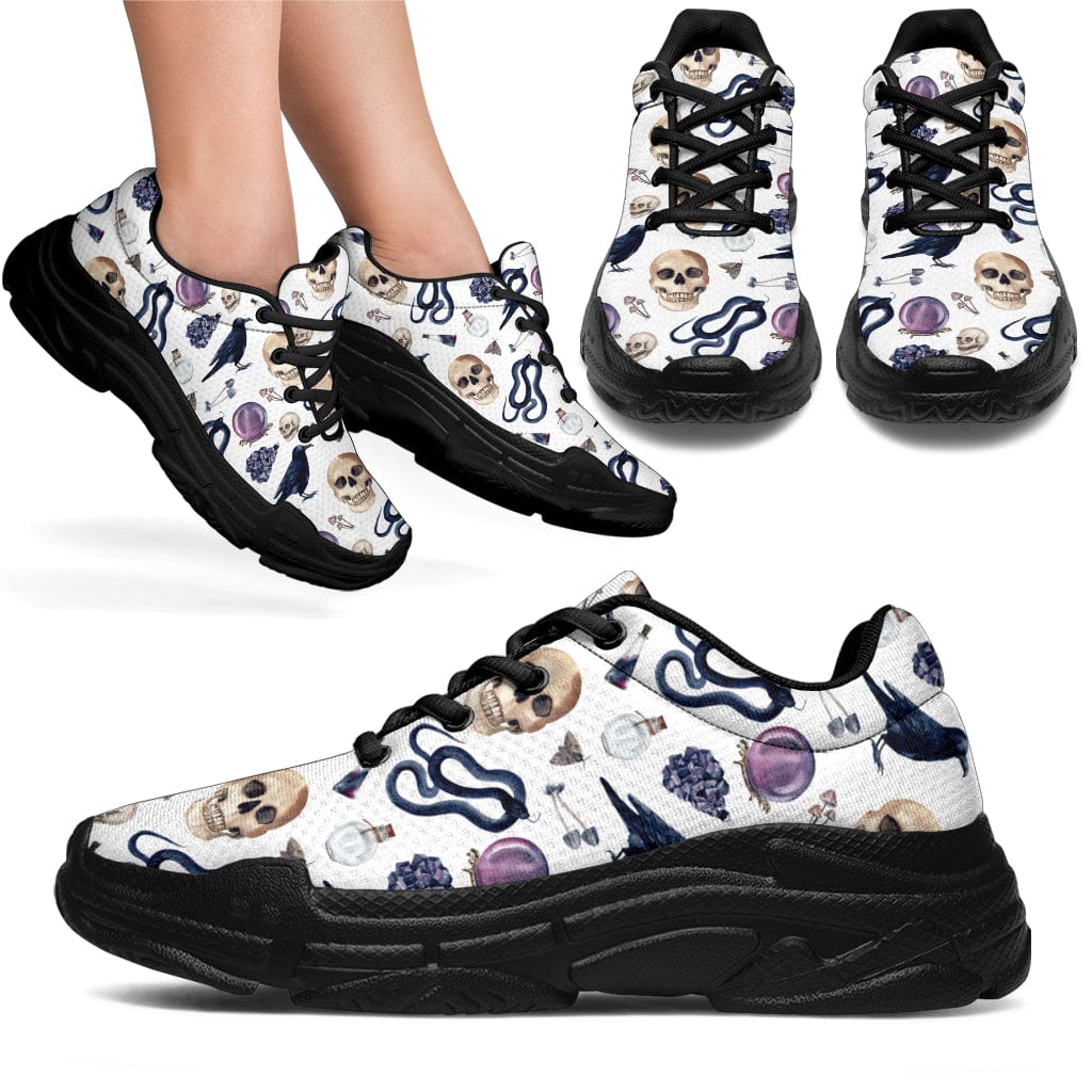 Gothic Inspired - Chunky Sneakers Women's Sneakers - Black - Gothic Inspired - Chunky Sneakers / US5.5 (EU36) Shoezels™