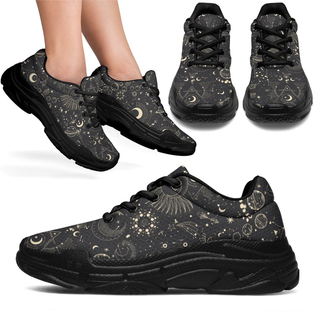 Solar System - Chunky Sneakers Women's Sneakers - Black - Solar System - Chunky Sneakers / US5.5 (EU36) Shoezels™