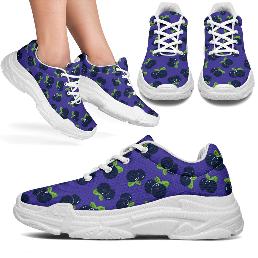 Blueberry - Chunky Sneakers Women's Sneakers - White - Blueberry - Chunky Sneakers / US5.5 (EU36) Shoezels™