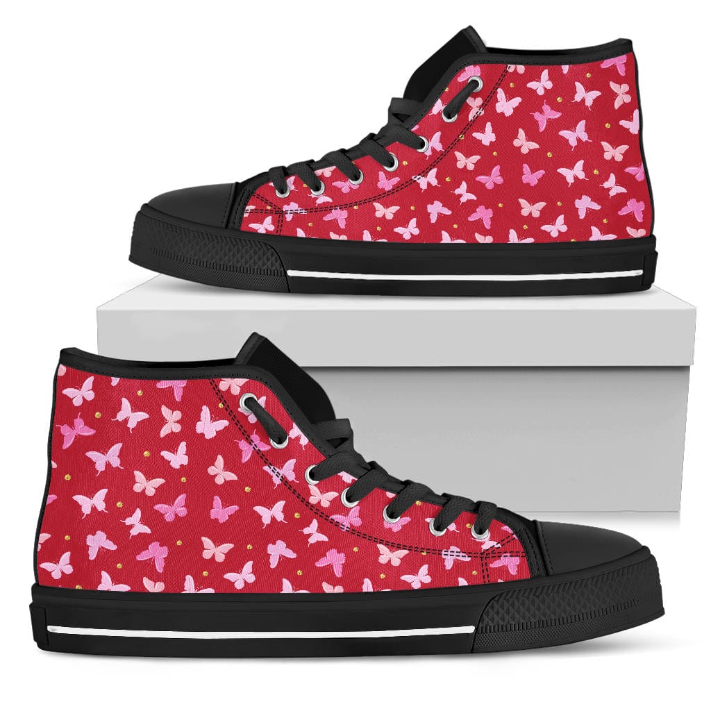 Butterfly - High Tops (Black or White) Womens High Top - Black - Butterfly - High Tops (Black) / US5.5 (EU36) Shoezels™
