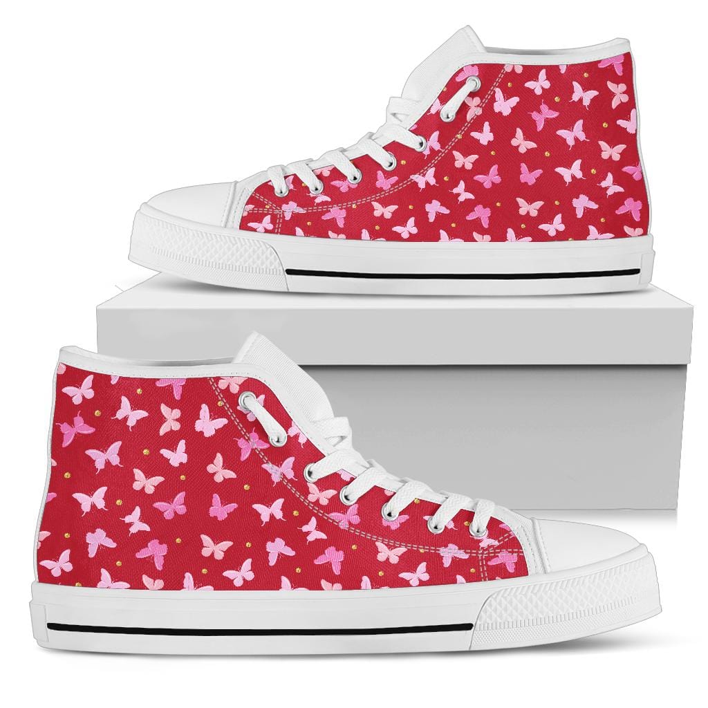 Butterfly - High Tops (Black or White) Womens High Top - White - Butterfly - High Tops (White) / US5.5 (EU36) Shoezels™