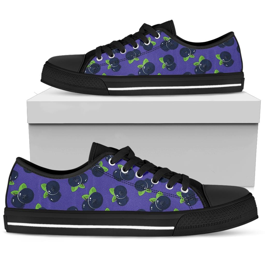 Blueberry - Low Tops (White or Black Sole) Womens Low Top - Black - Blueberry - Low Tops (Black) / US5.5 (EU36) Shoezels™