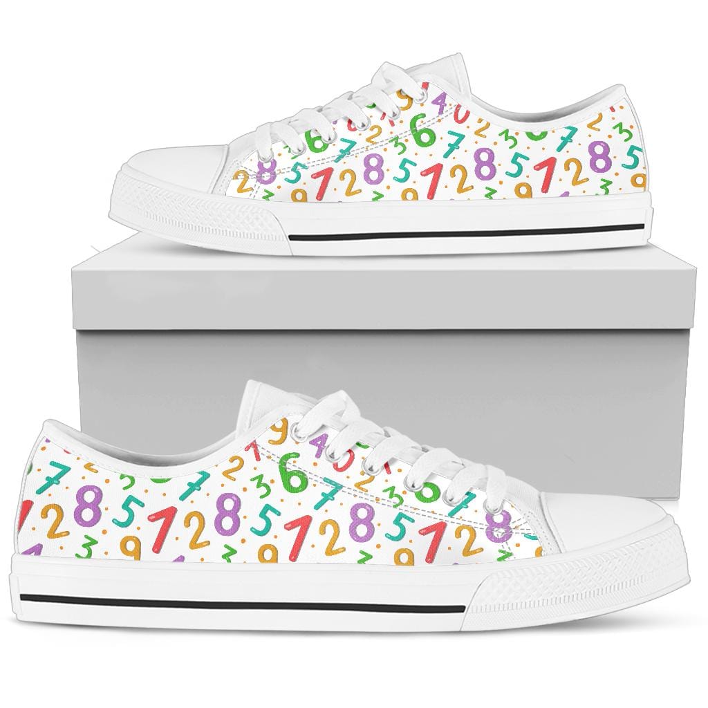 Numbers - Low Tops Womens Low Top - White - Numbers - Low Tops / US5.5 (EU36) Shoezels™