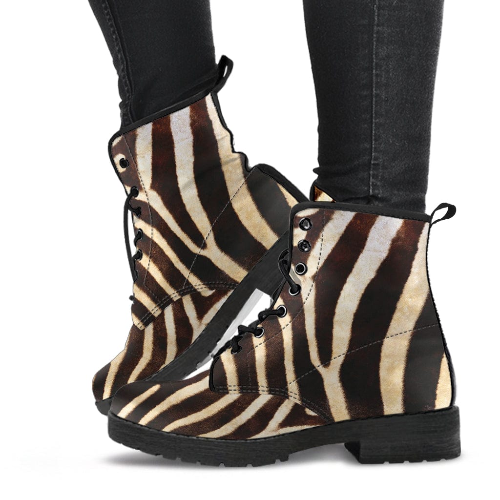 Zebra Cruelty Free Leather Boots